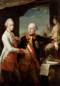Keisari Joseph II Toscanan suuriruhtinas Pietro Leopoldon kanssa